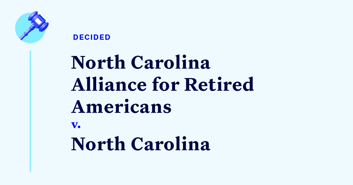 Court Cases North Carolina November 2020 Election Challenge