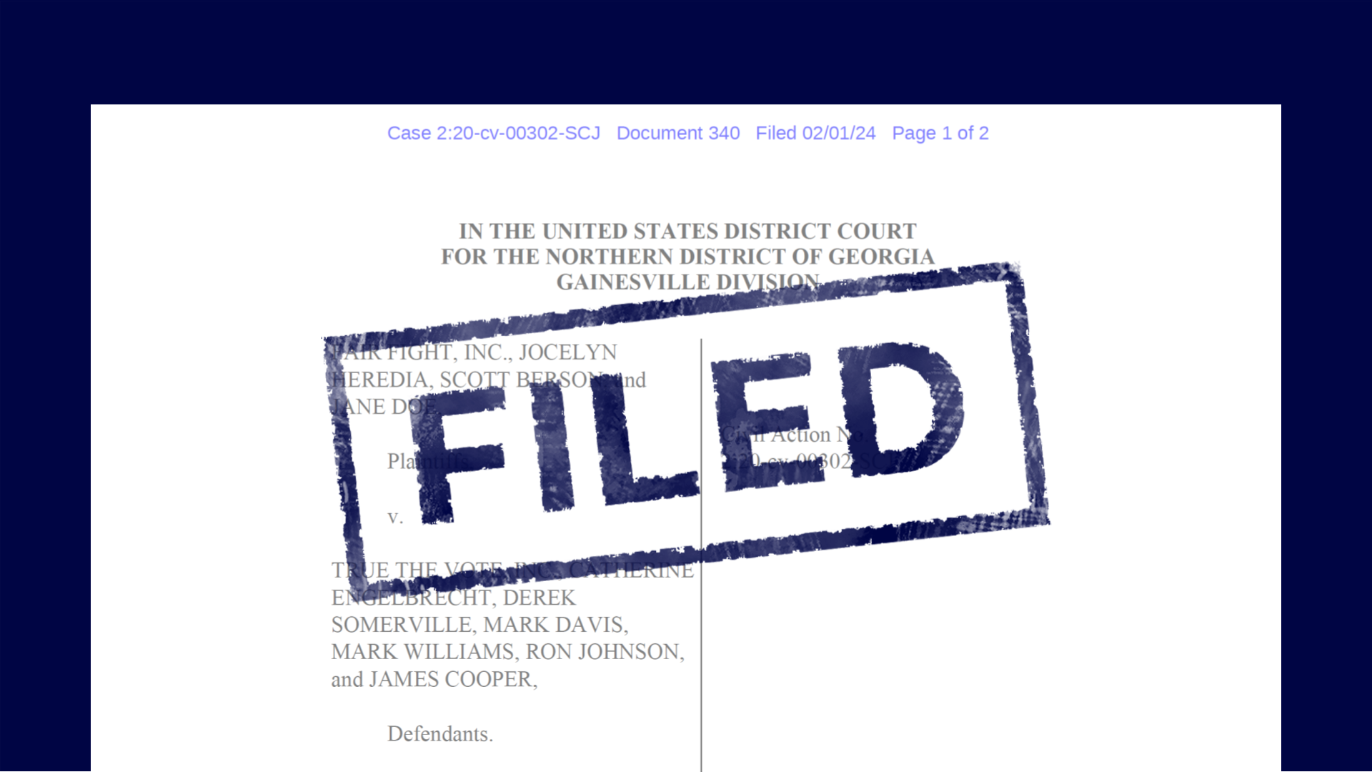 Court Cases Voter Intimidation Challenge Democracy Docket