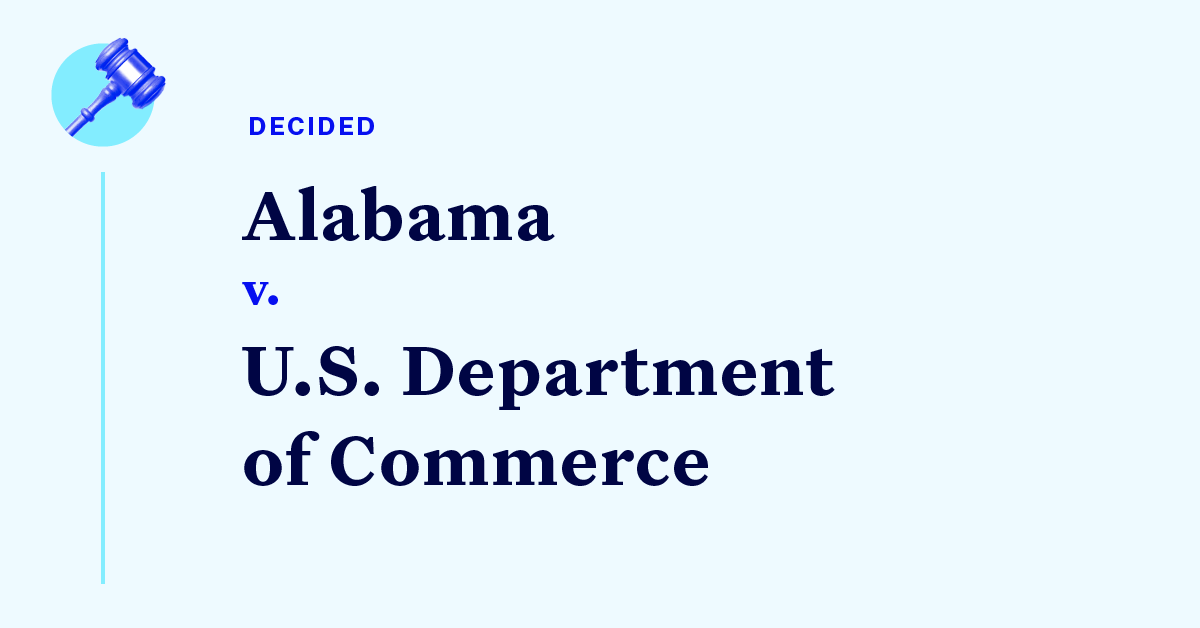 Court Cases Alabama Census Data Challenge Democracy Docket