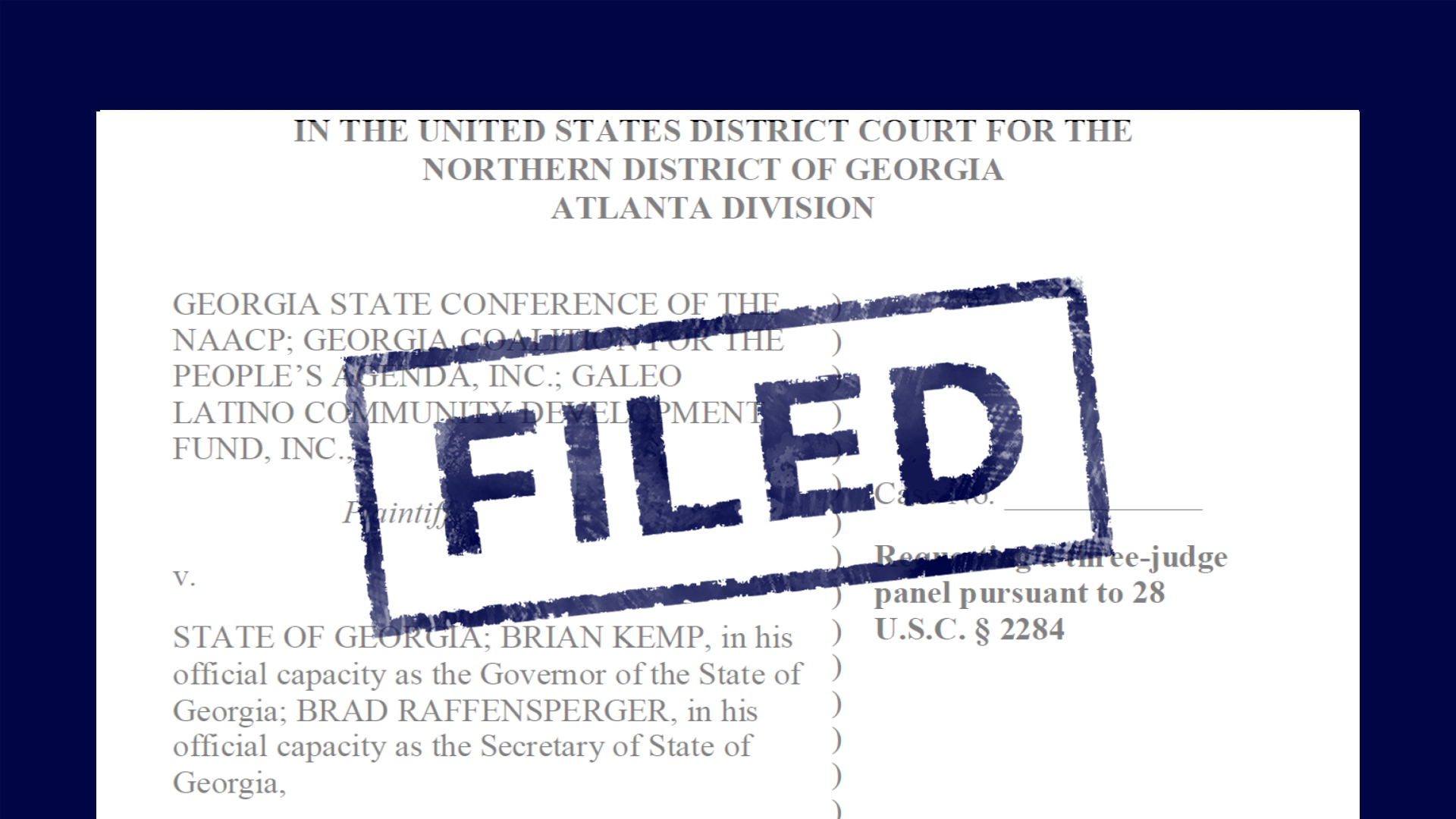 Court Cases Georgia Redistricting Challenge (NAACP) Democracy Docket