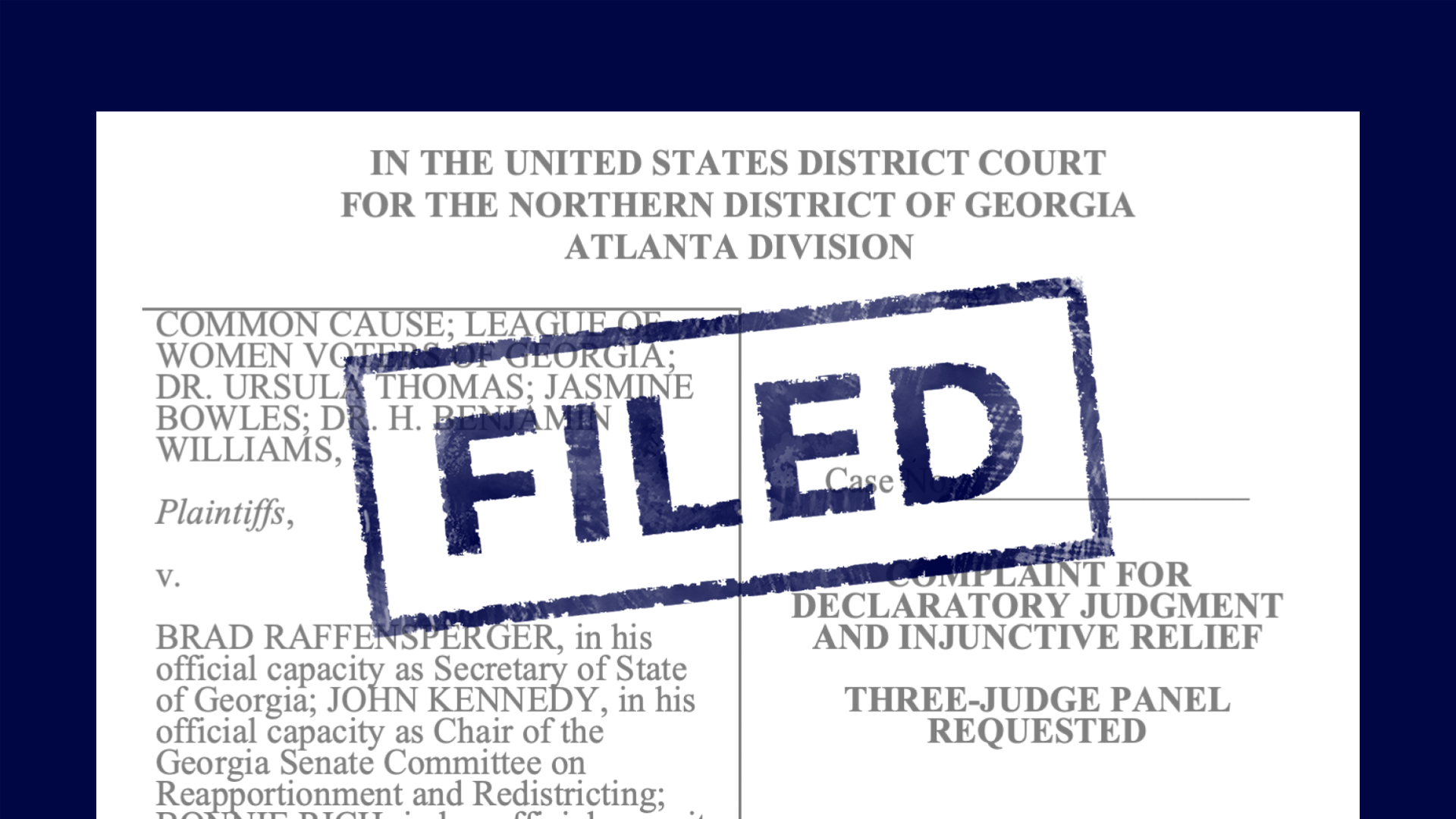 Court Cases Congressional Redistricting Challenge