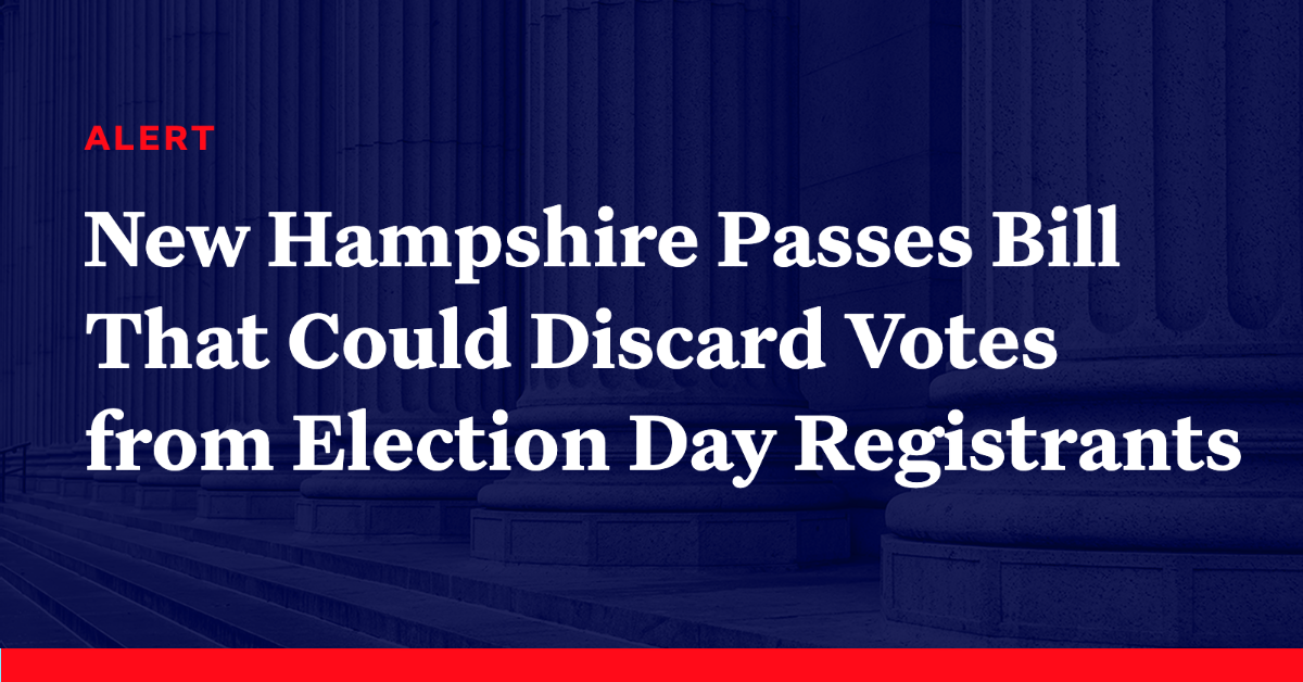 Democracy Alerts New Hampshire Passes Bill That Could Discard Votes 