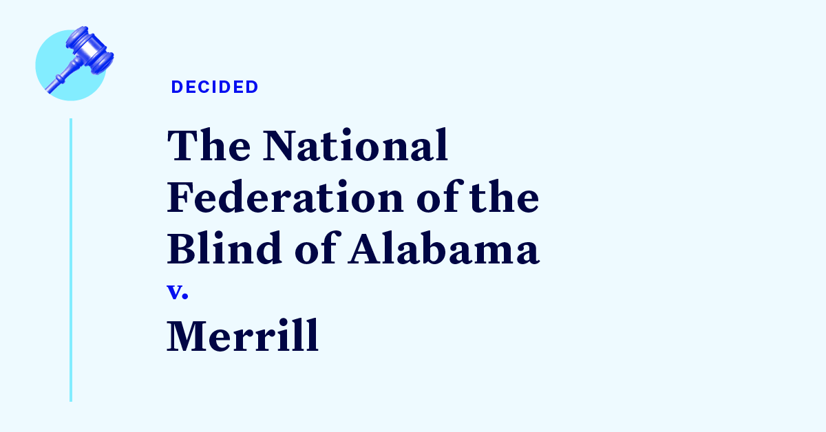 Court Cases Alabama Absentee Voting Accessibility Challenge