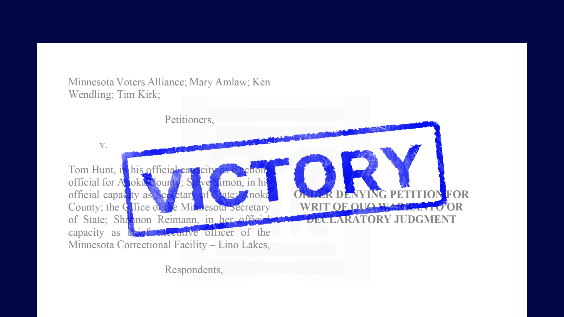 Court Cases Minnesota Voting Rights Restoration Challenge Democracy