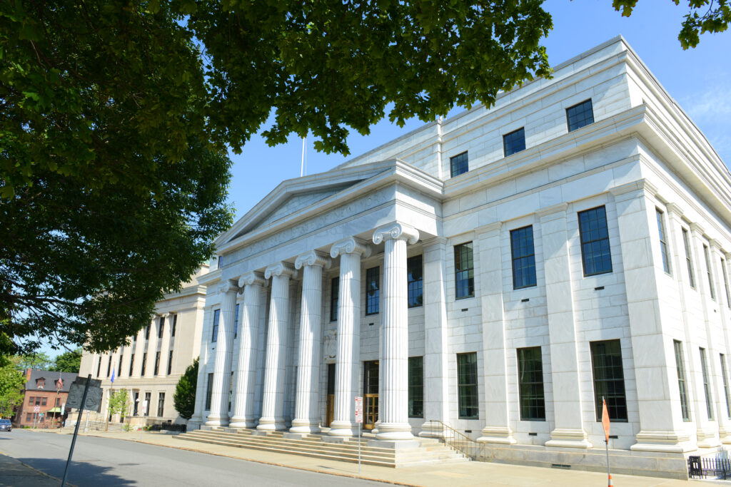 New York Court of Appeals Building in downtown Albany, New York State.