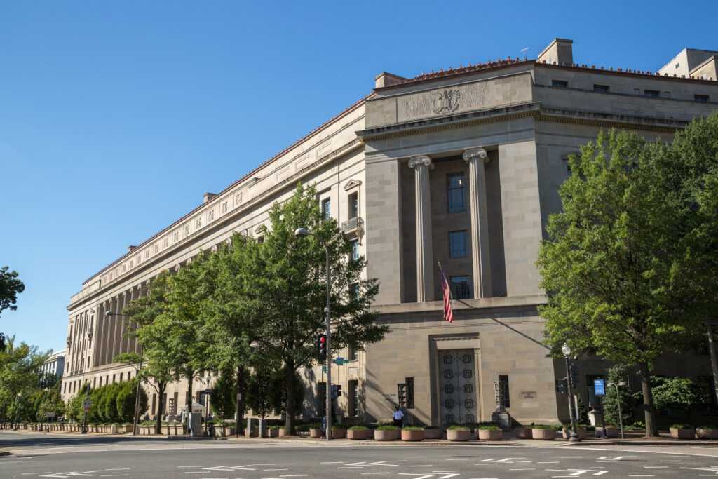 U.S. Department of Justice building in Washington D.C. (Adobe Stock)