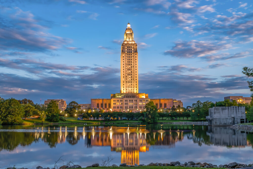 Photograph of the Louisiana State Capitol (Adobe Stock) 