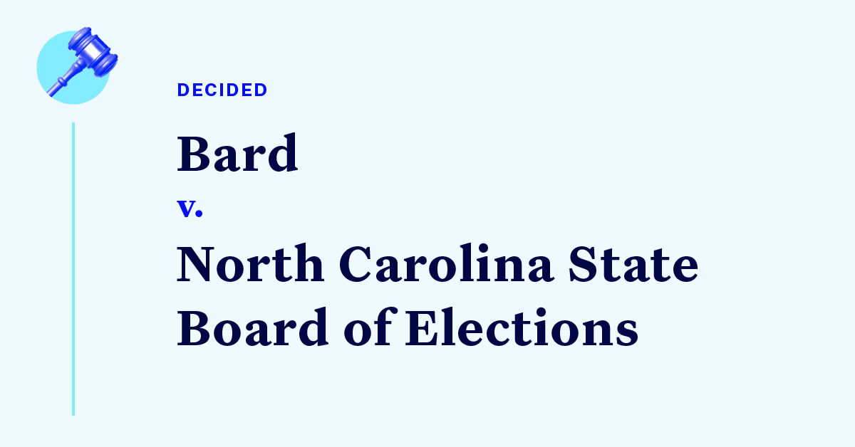 Court Cases North Carolina 2023 Redistricting Challenge (State Court