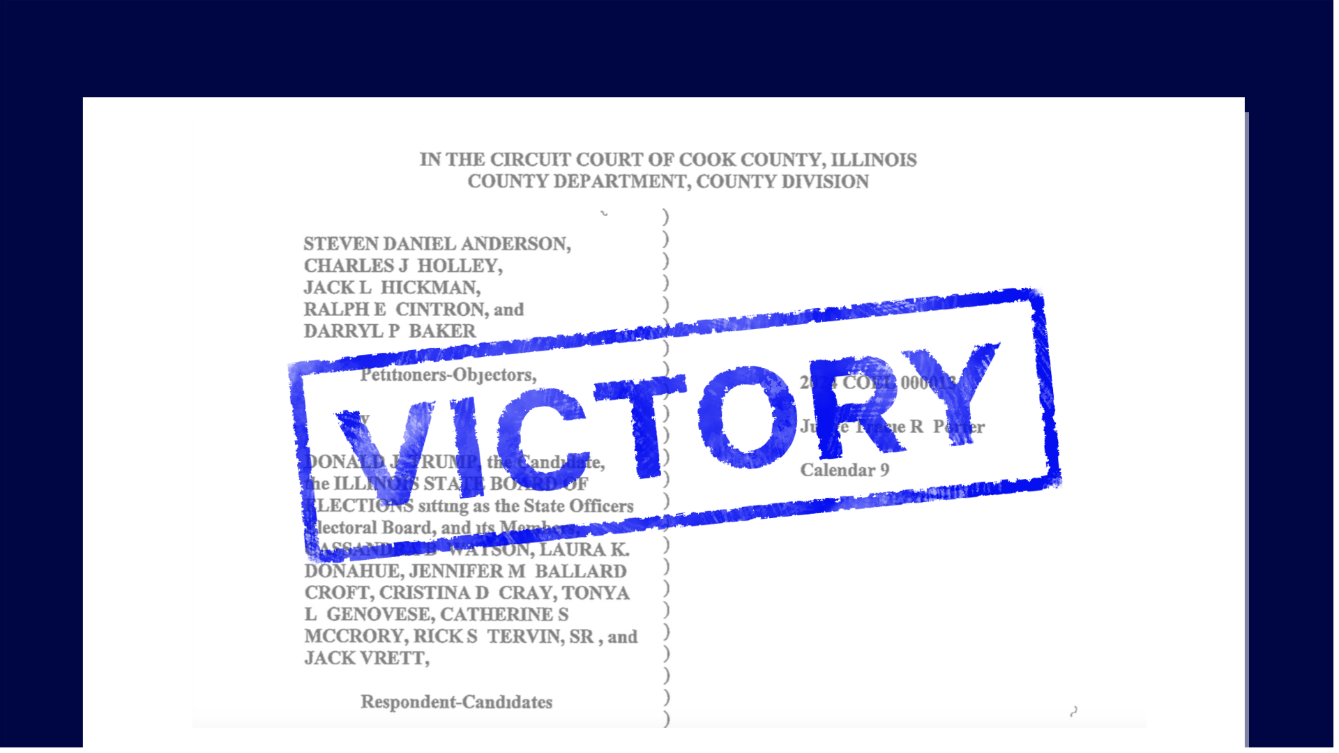 Court Cases - Illinois Trump 14th Amendment Ballot Disqualification  Challenge - Democracy Docket
