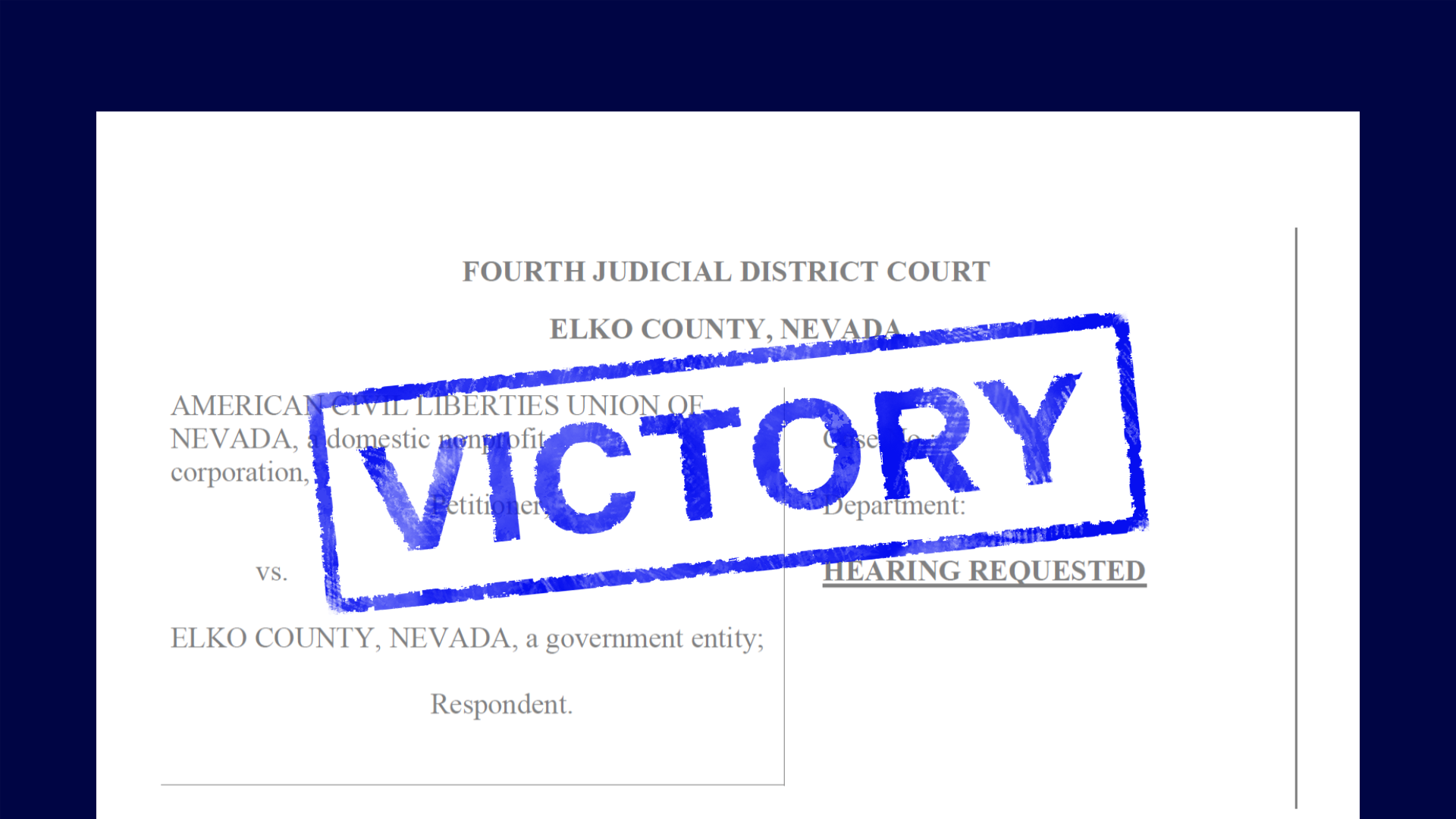 Court Cases Nevada Elko County Jail Voting Policy Challenge