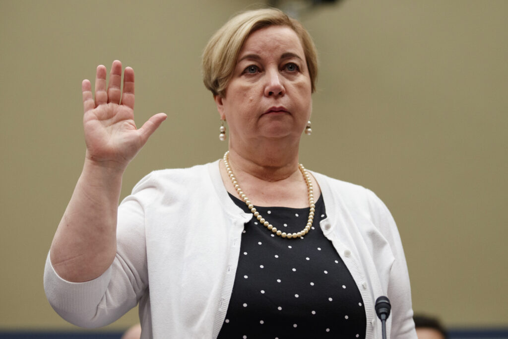 Election Assistance Commission member Christy McCormick before a House subcommittee hearing in 2019.