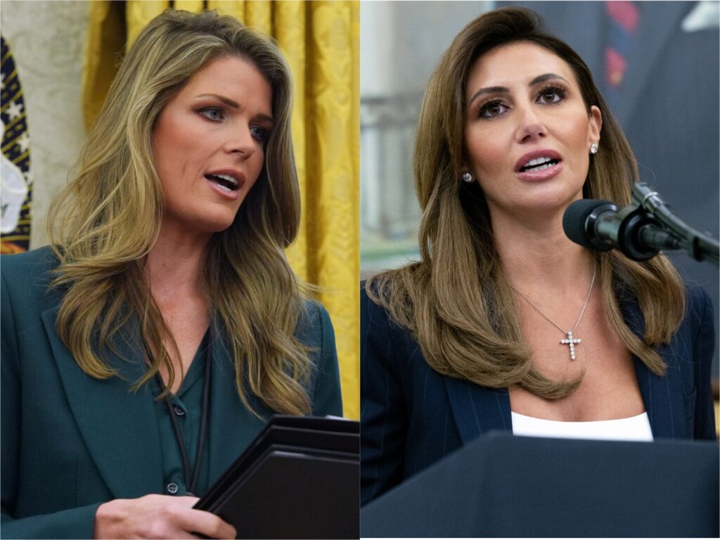 (Left) Lindsey Halligan (Photo: AP Photo/Evan Vucci); (Right) Alina Habba (Photo: Saul Loeb/AFP via Getty Images).