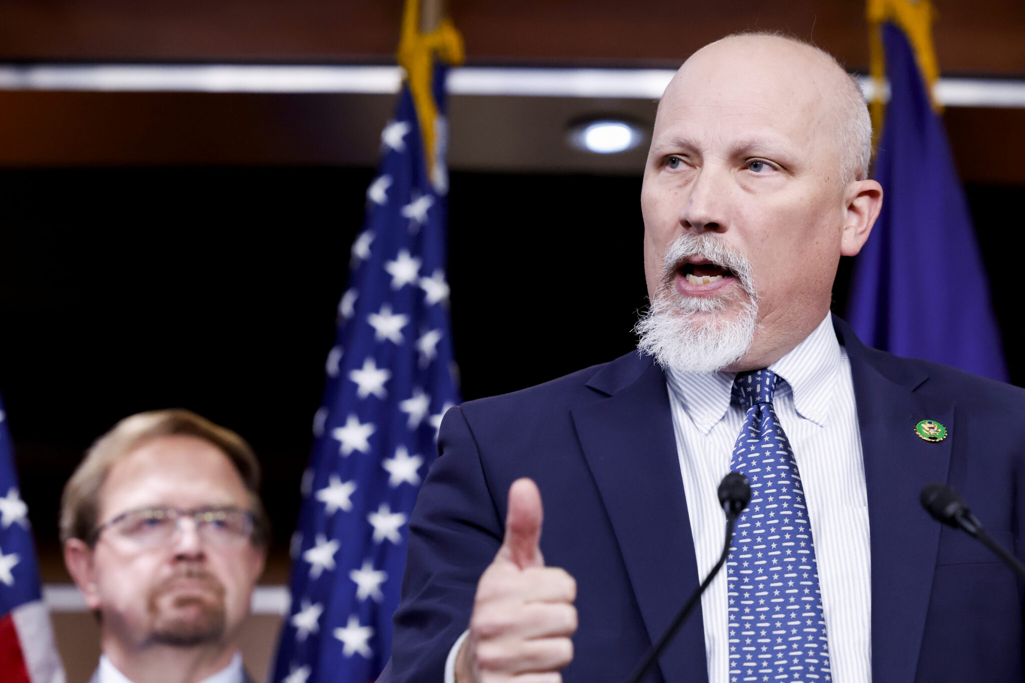 Rep. Chip Roy (R-Texas) speaking at the U.S. Capitol Building in January 2024 in Washington, D.C.