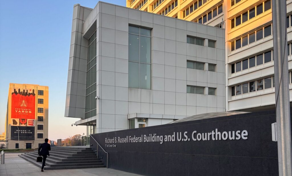 The Richard B. Russell Federal Building and U.S. Courthouse in Atlanta, Georgia, on March 27, 2026.