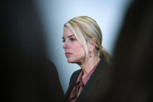 U.S. Attorney General Pam Bondi at the U.S. Capitol on March 18, 2026, in Washington, D.C.