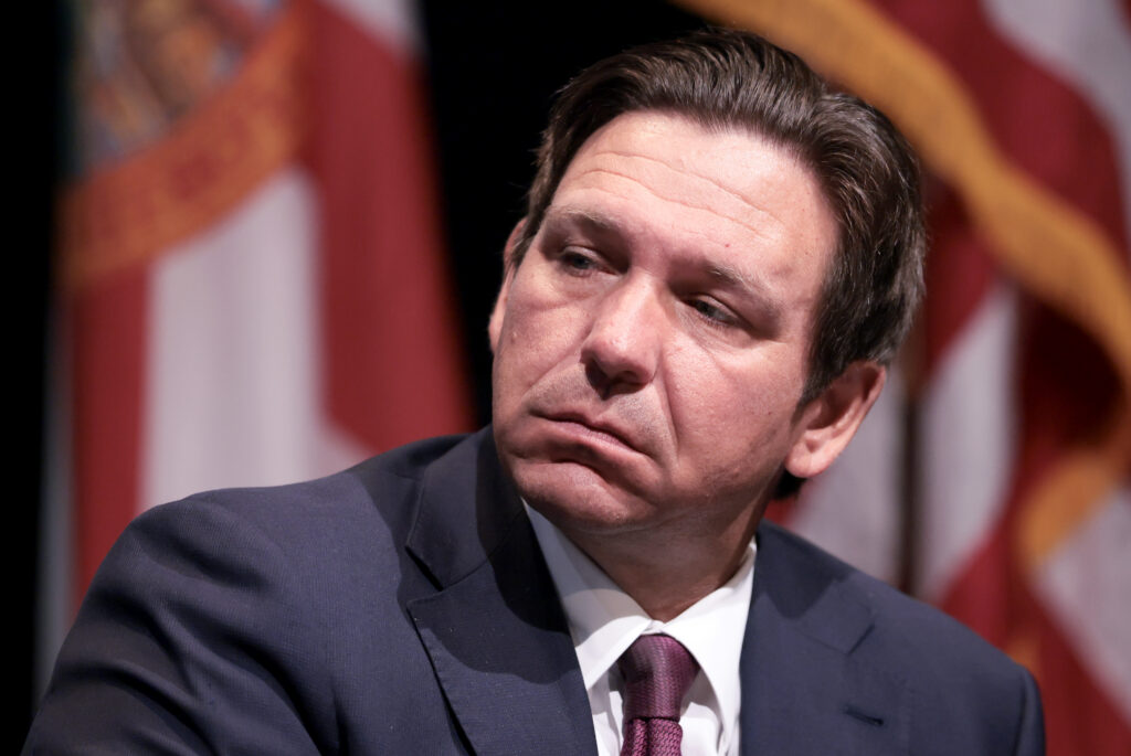 Florida Gov. Ron DeSantis in Miami on April 7, 2026. (Photo: Joe Raedle/Getty Images)