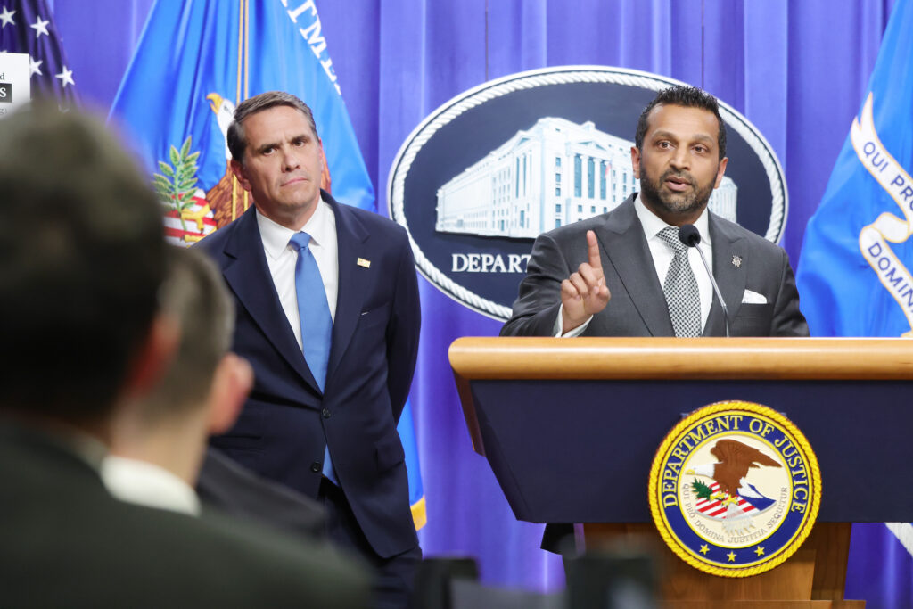 FBI Director Kash Patel speaks alongside acting U.S. Attorney General Todd Blanche in April 2026 in Washington, D.C. (Photo: Anna Moneymaker/Getty Images)