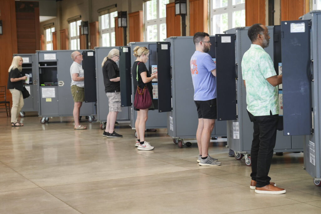 Voters casting their ballots in the state's primary midterm on May 19, 2026, in Atlanta, Georgia. (Photo: Megan Varner/Getty Images)