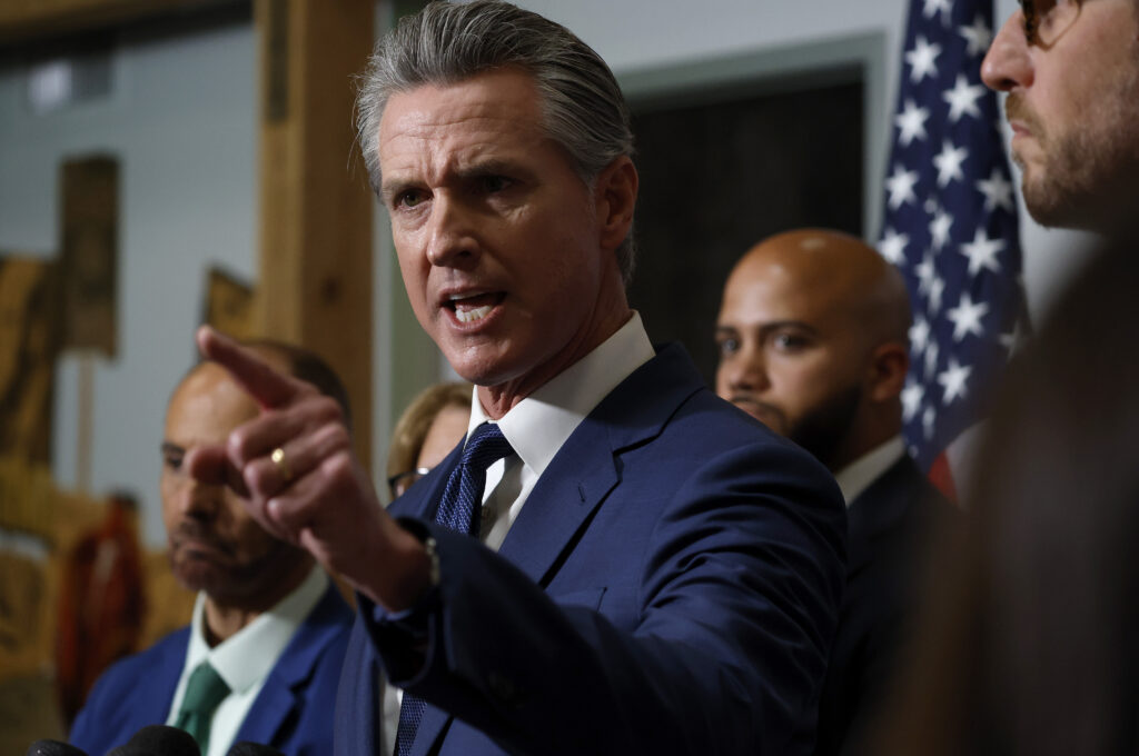 California Gov. Gavin Newsom (D) speaking in August 2025 in Sacramento, California. (Photo: Justin Sullivan/Getty Images)