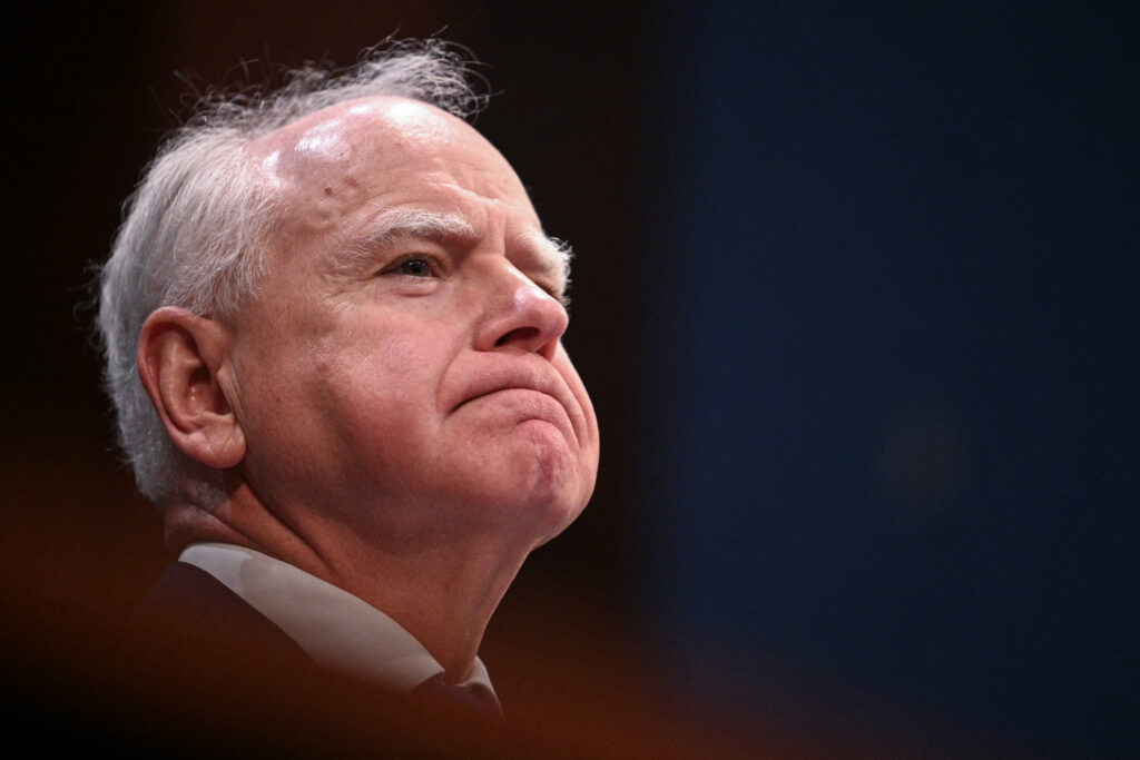 Minnesota Governor Tim Walz testifying before a House committee in Washington, D.C., in March 2026. (Photo: Jim Watson/AFP via Getty Images)