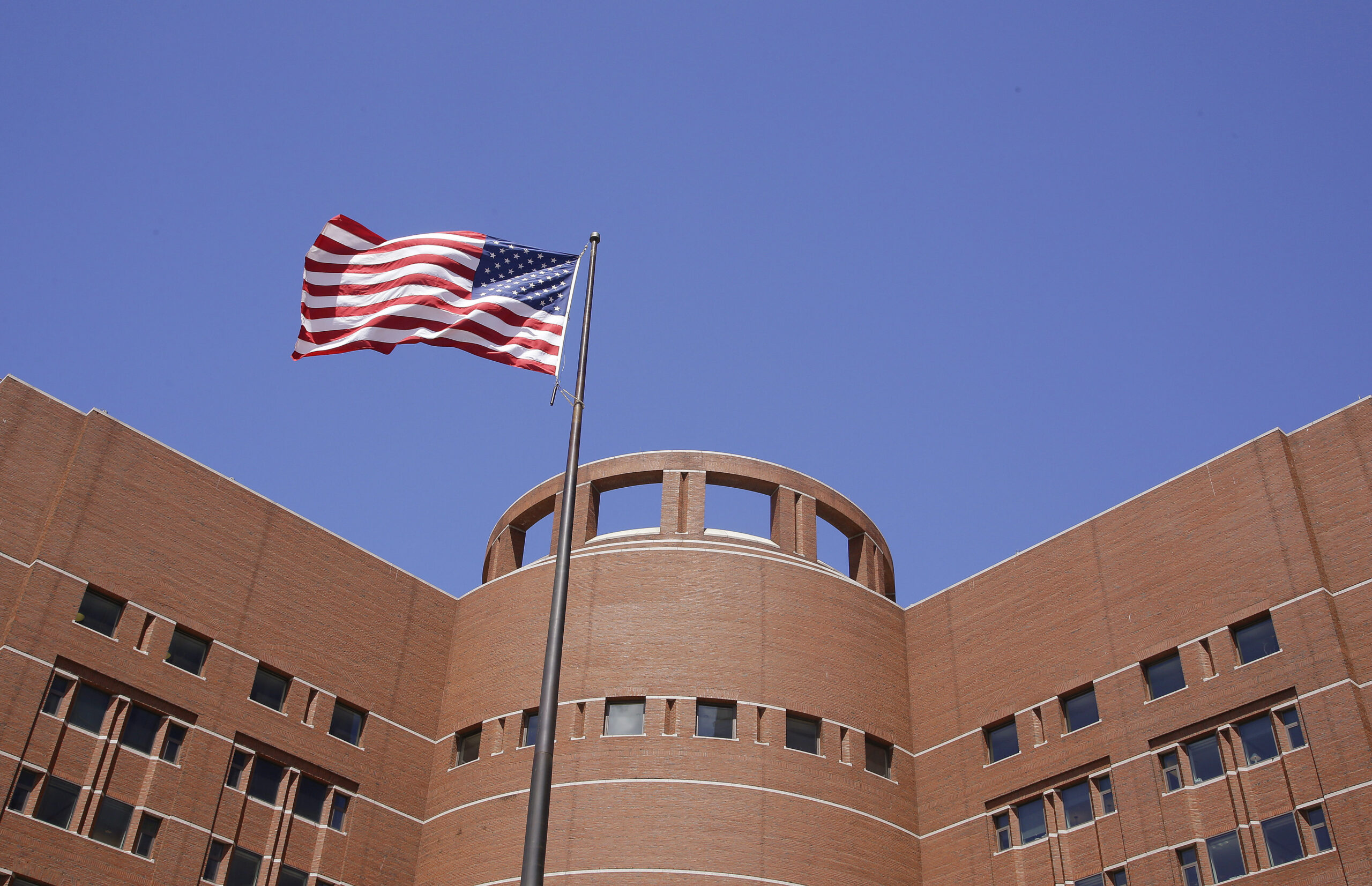 FILE - The John Joseph Moakley United States Courthouse is seen, May 13, 2015, in Boston, Massachusetts. (AP Photo/Stephan Savoia, File)