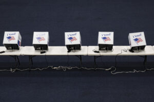 Voting machines in a voting site in North Charleston, South Carolina in February 2024. (Photo: Jim Watson/AFP via Getty Images)