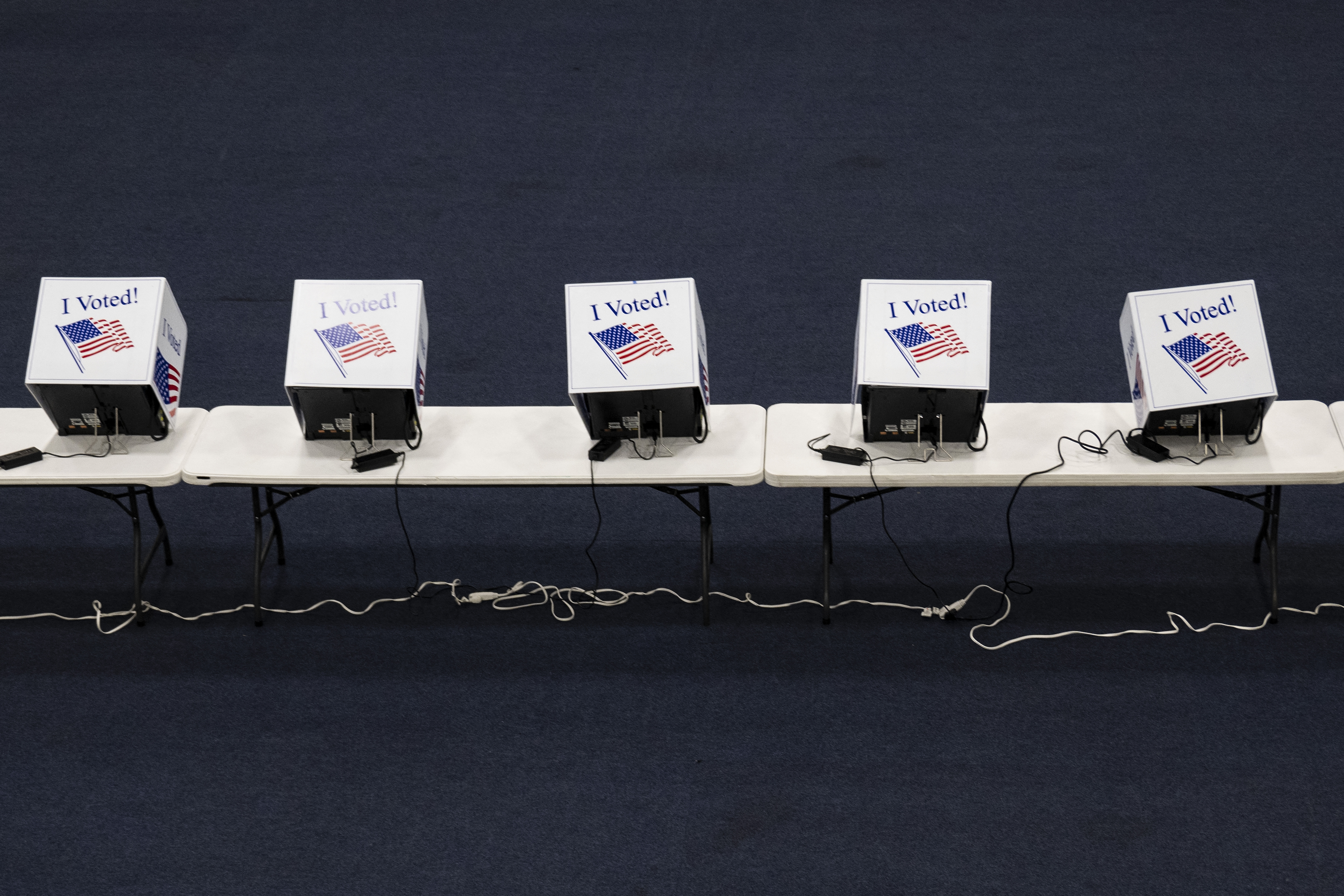 Voting machines in a voting site in North Charleston, South Carolina in February 2024. (Photo: Jim Watson/AFP via Getty Images)