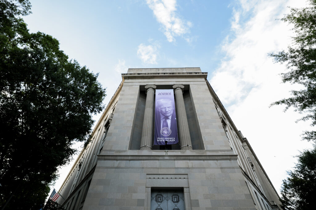 The U.S. Department of Justice Building in August 2026 in Washington, D.C. (Photo: Anna Moneymaker/Getty Images)