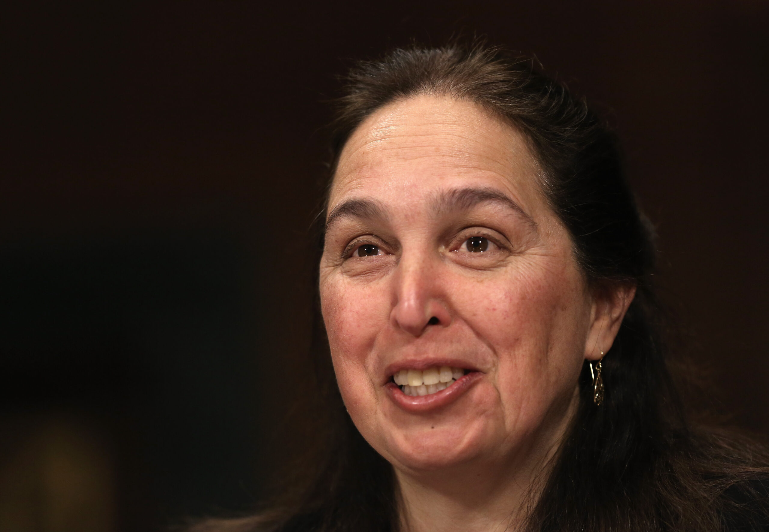 Indira Talwani testifying during her confirmation hearing before the Senate Judiciary Committee in January 2014 in Washington, D.C. (Photo: Alex Wong/Getty Images)