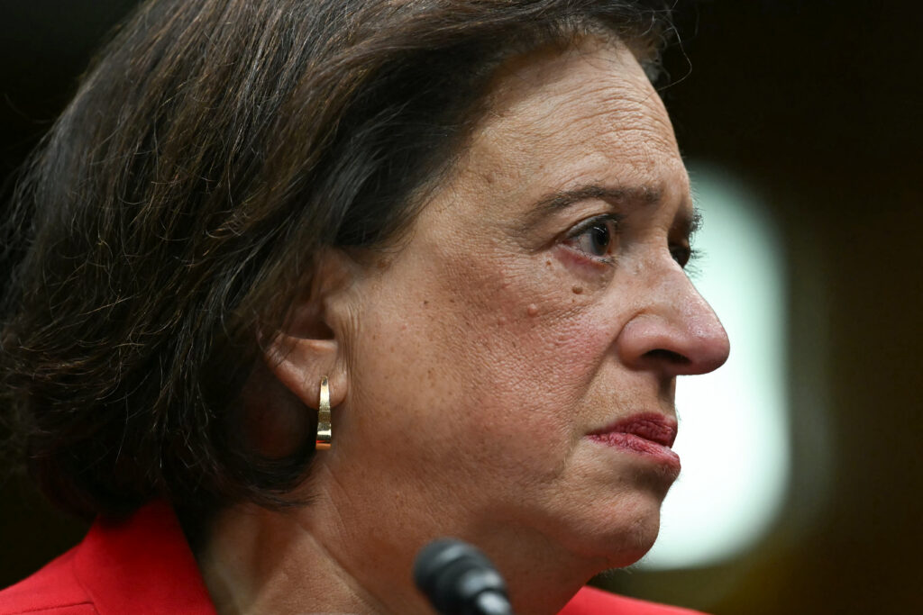 Supreme Court Justice Elena Kagan testifies during a Senate hearing on Capitol Hill on July 14, 2026. (Photo by Kent NISHIMURA / AFP via Getty Images)